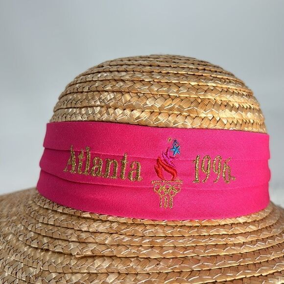 Vintage Atlanta Olympics Straw Hat New - Picture 6 of 13